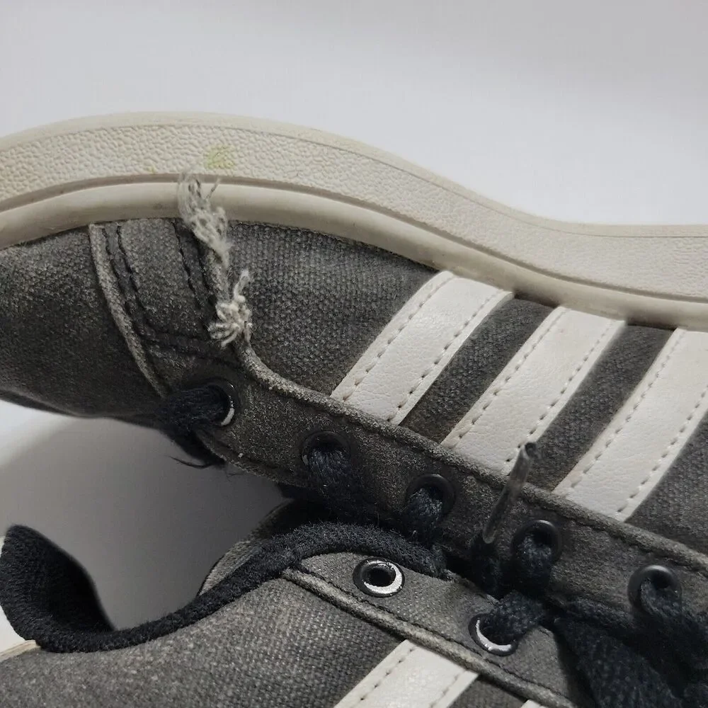 Adidas Girls 12 1/2 Kid Shoes Superstar Black White Three Striped Originals 12.5